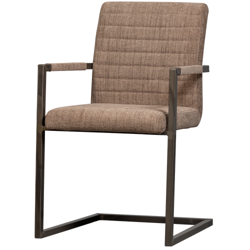 BAS DINING CHAIR WOVEN FABRIC BROWN MELANGE