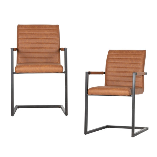 BAS DINING CHAIR PU COGNAC