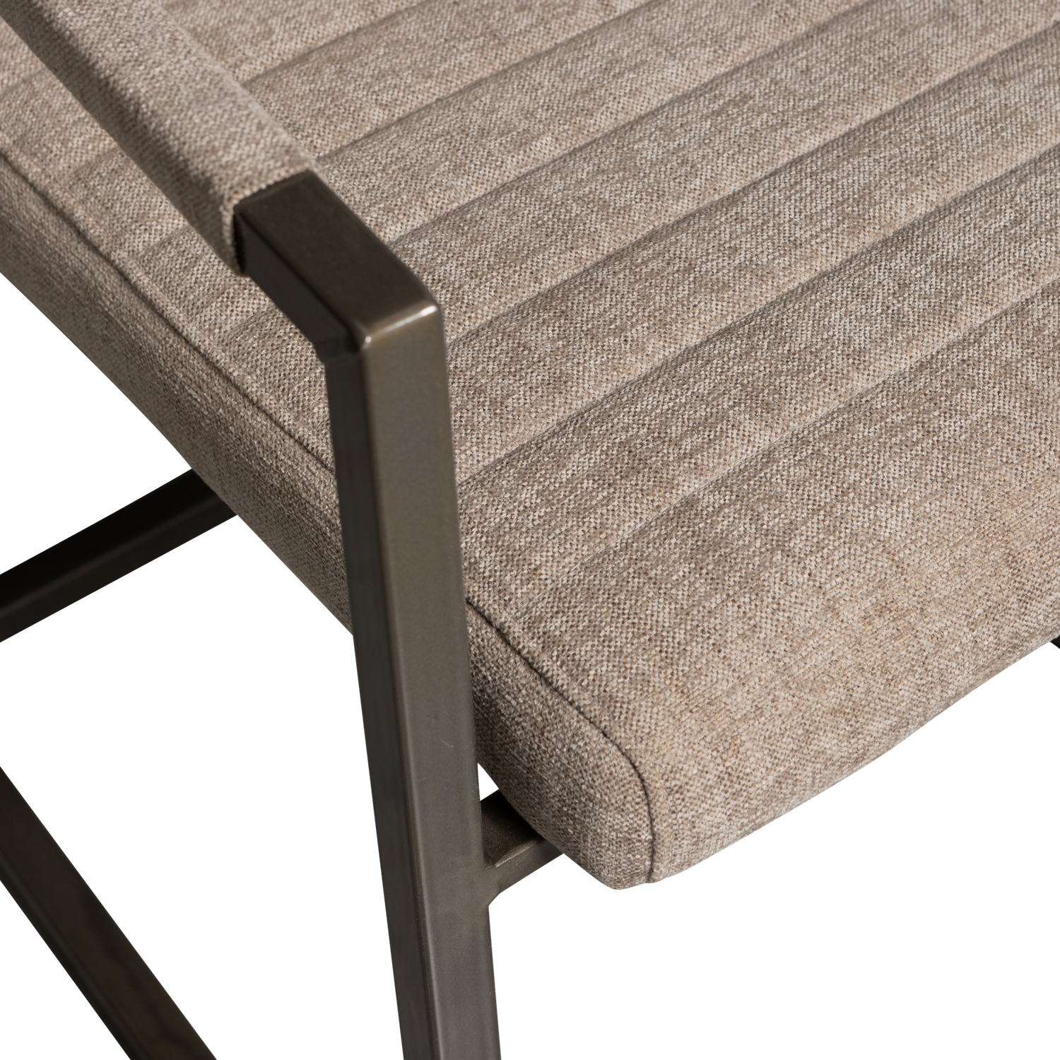 BAS DINING CHAIR WOVEN FABRIC SAND MELANGE