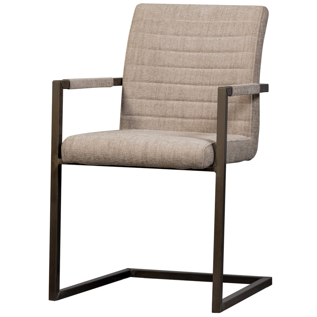 BAS DINING CHAIR WOVEN FABRIC SAND MELANGE