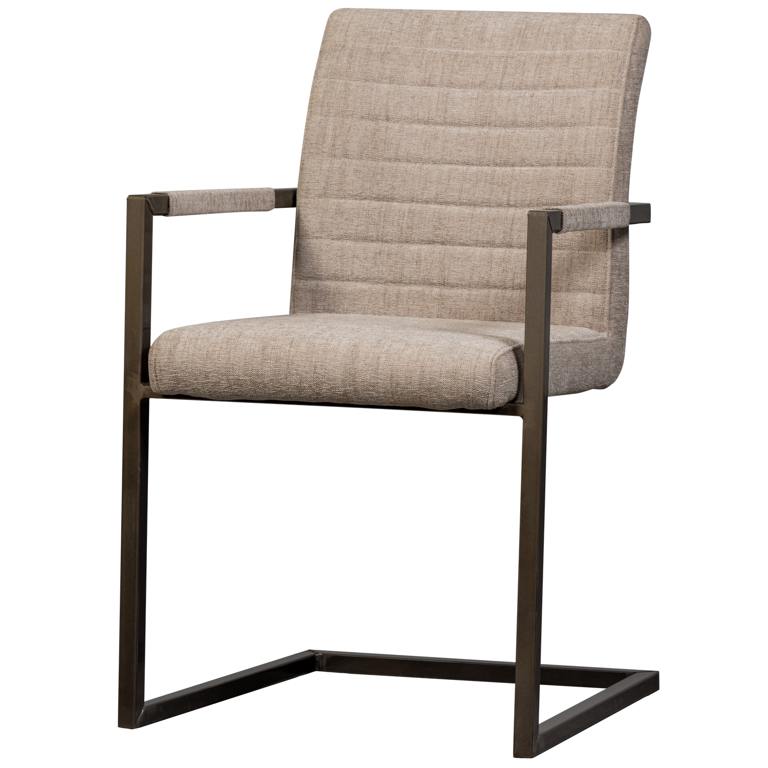 BAS DINING CHAIR WOVEN FABRIC SAND MELANGE