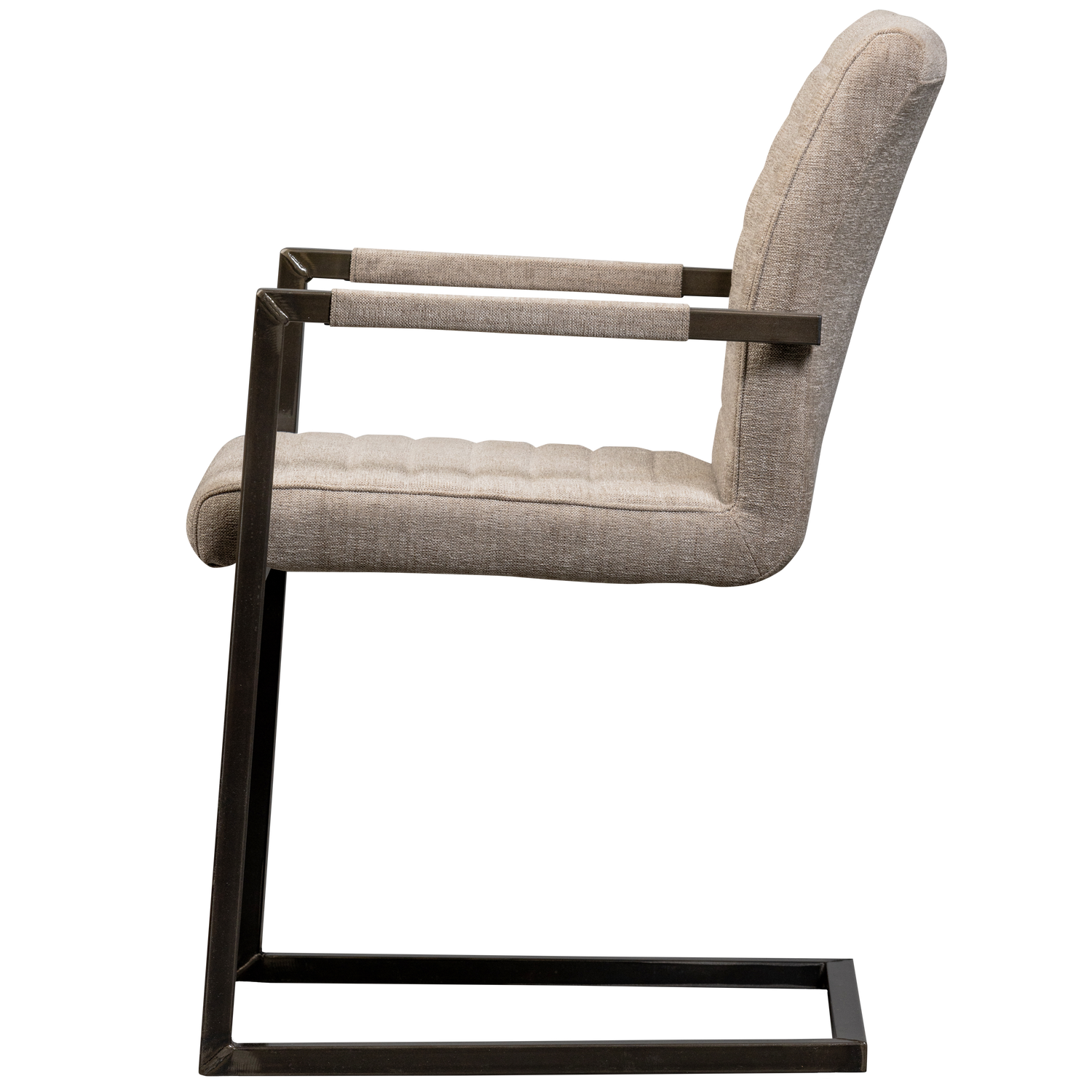 BAS DINING CHAIR WOVEN FABRIC SAND MELANGE
