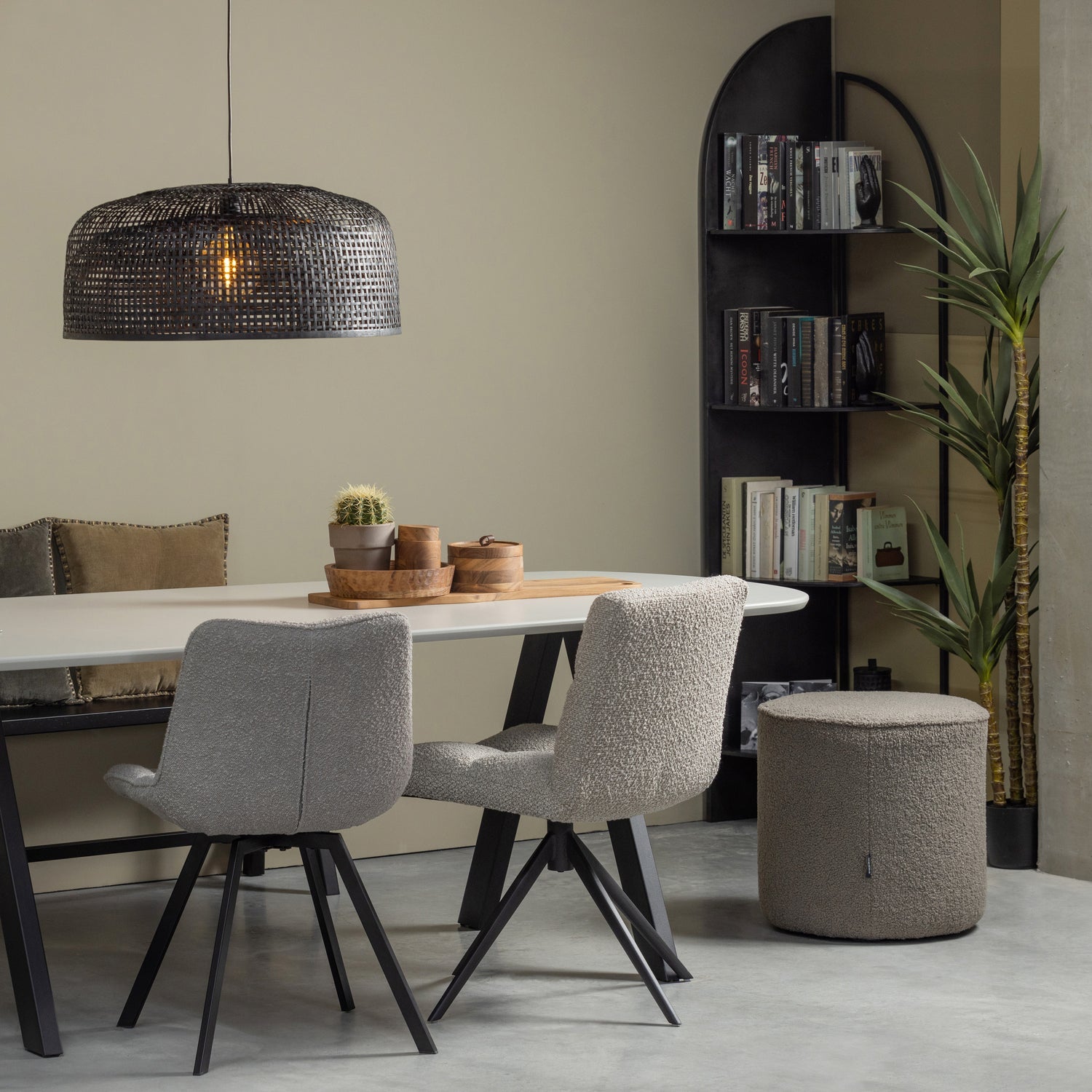 IMME BENCH WOOD BLACK 110CM