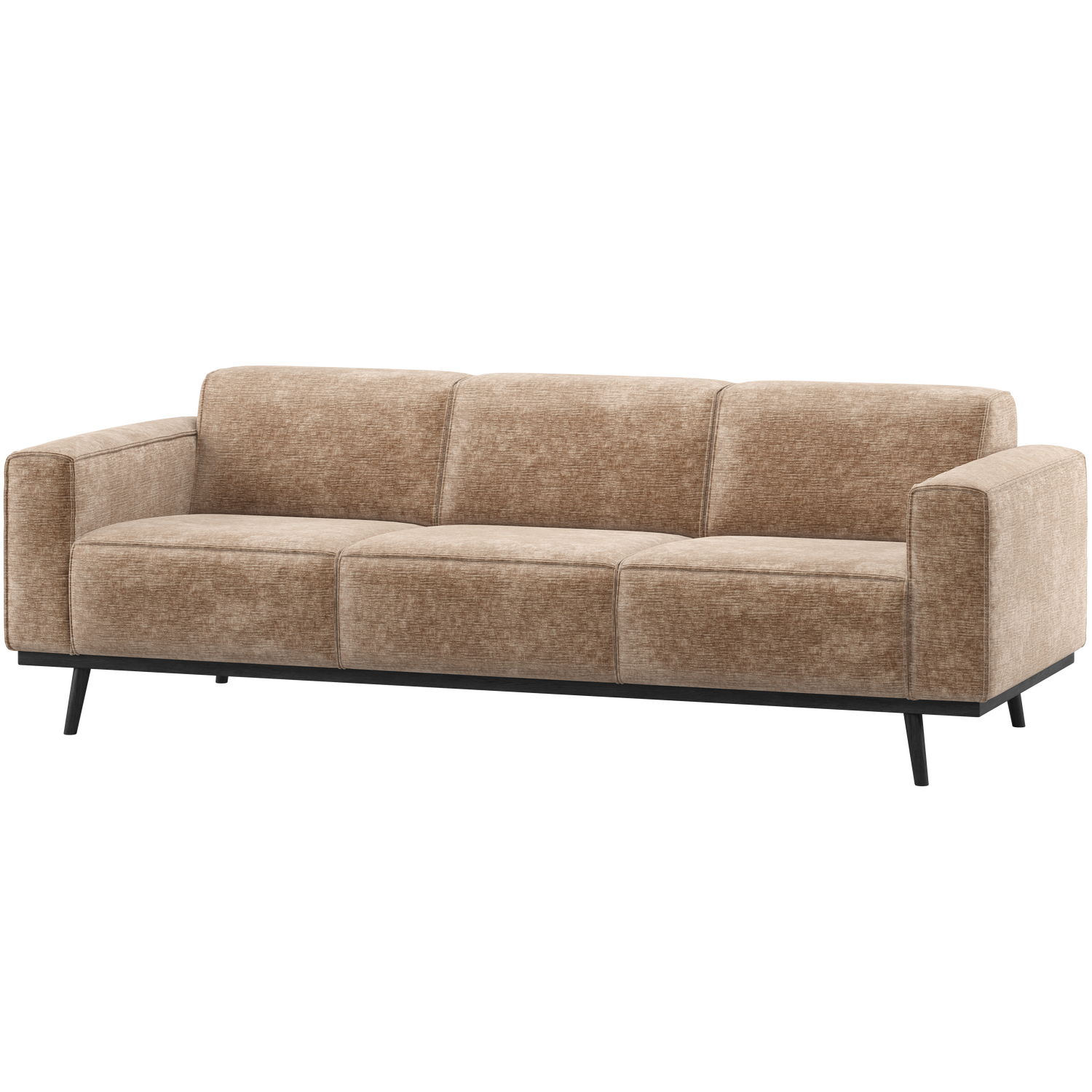 STATEMENT 3-SEATER SOFA 230 CM CHENILLE VELVET TAUPE