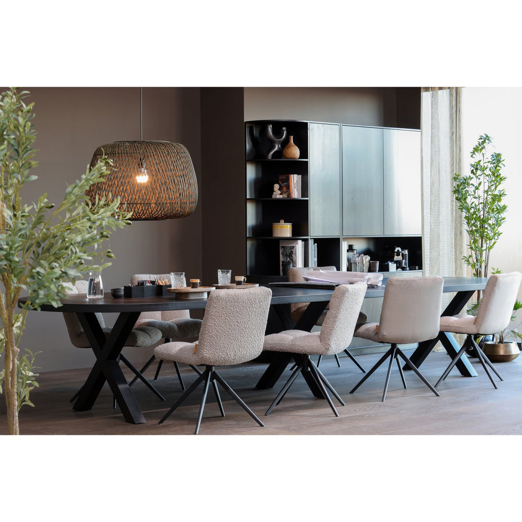 TABLO LUNGO END TABLE TOP ROUND ASH BLACKNIGHT MATT [fsc]