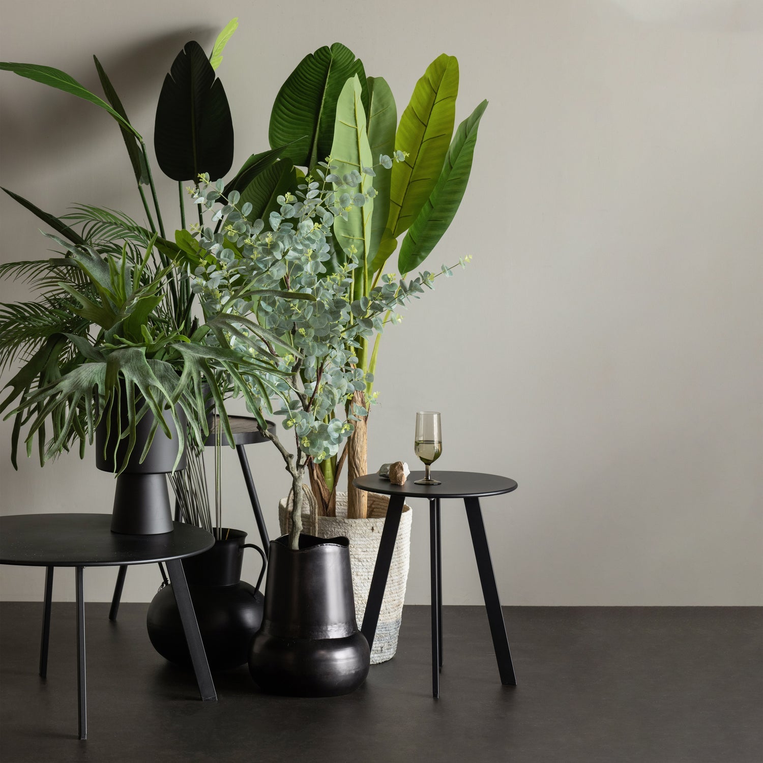FER GARDEN SIDE TABLE O70 CM METAL BLACK