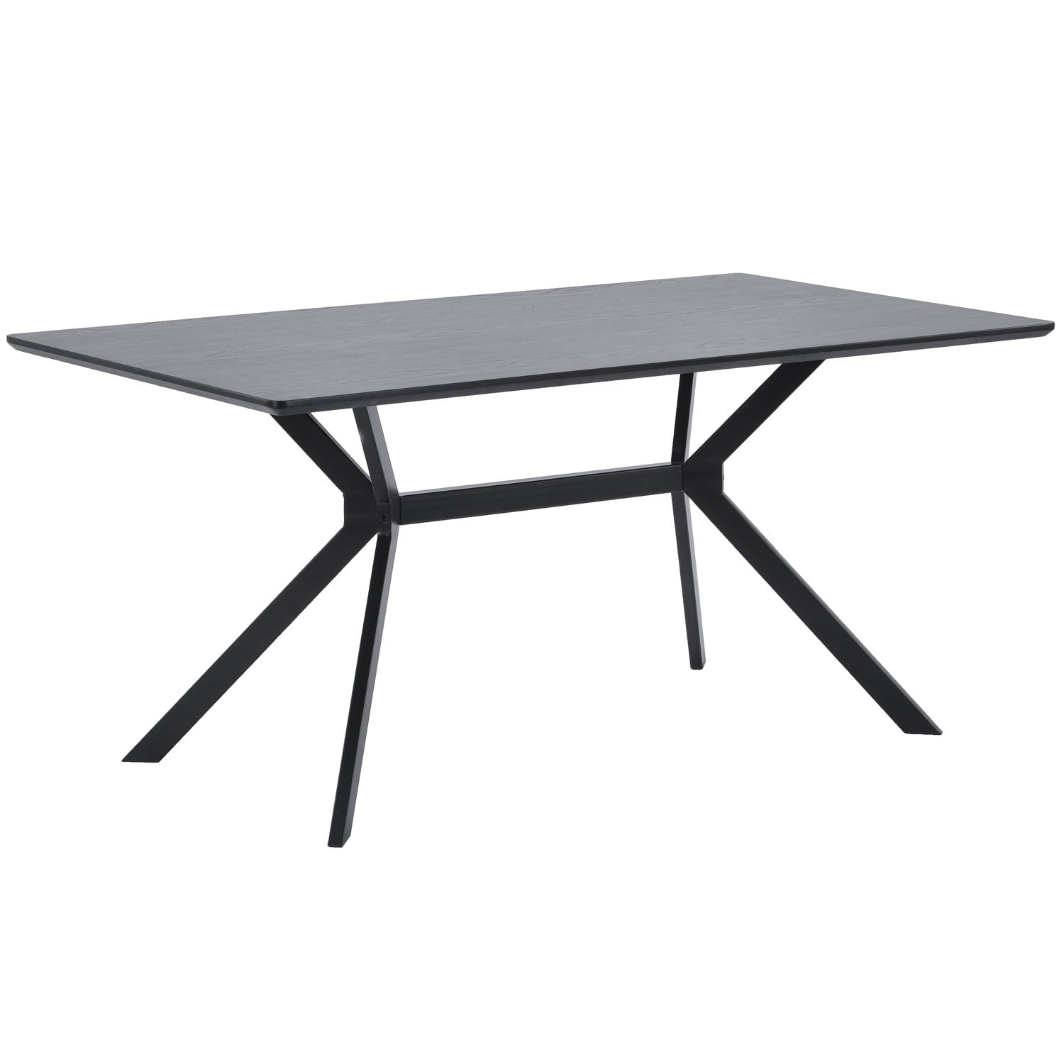 BRUNO DINING TABLE RECTANGLE MDF BLACK 160x90CM