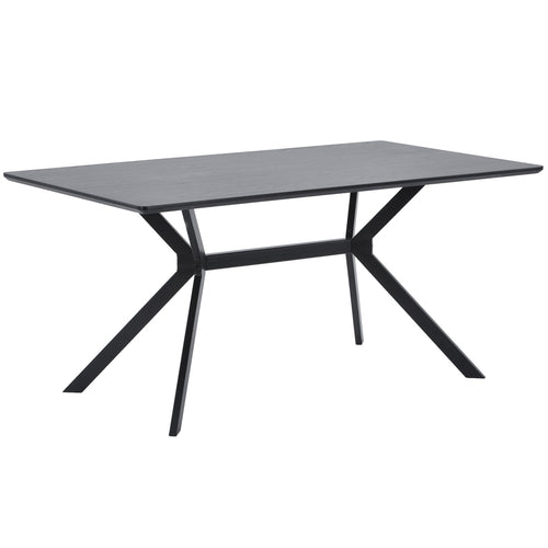 BRUNO DINING TABLE RECTANGLE MDF BLACK 160x90CM