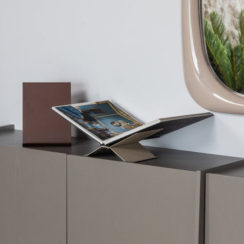 BROOK BOOK STAND STANDING METAL DARK BROWN