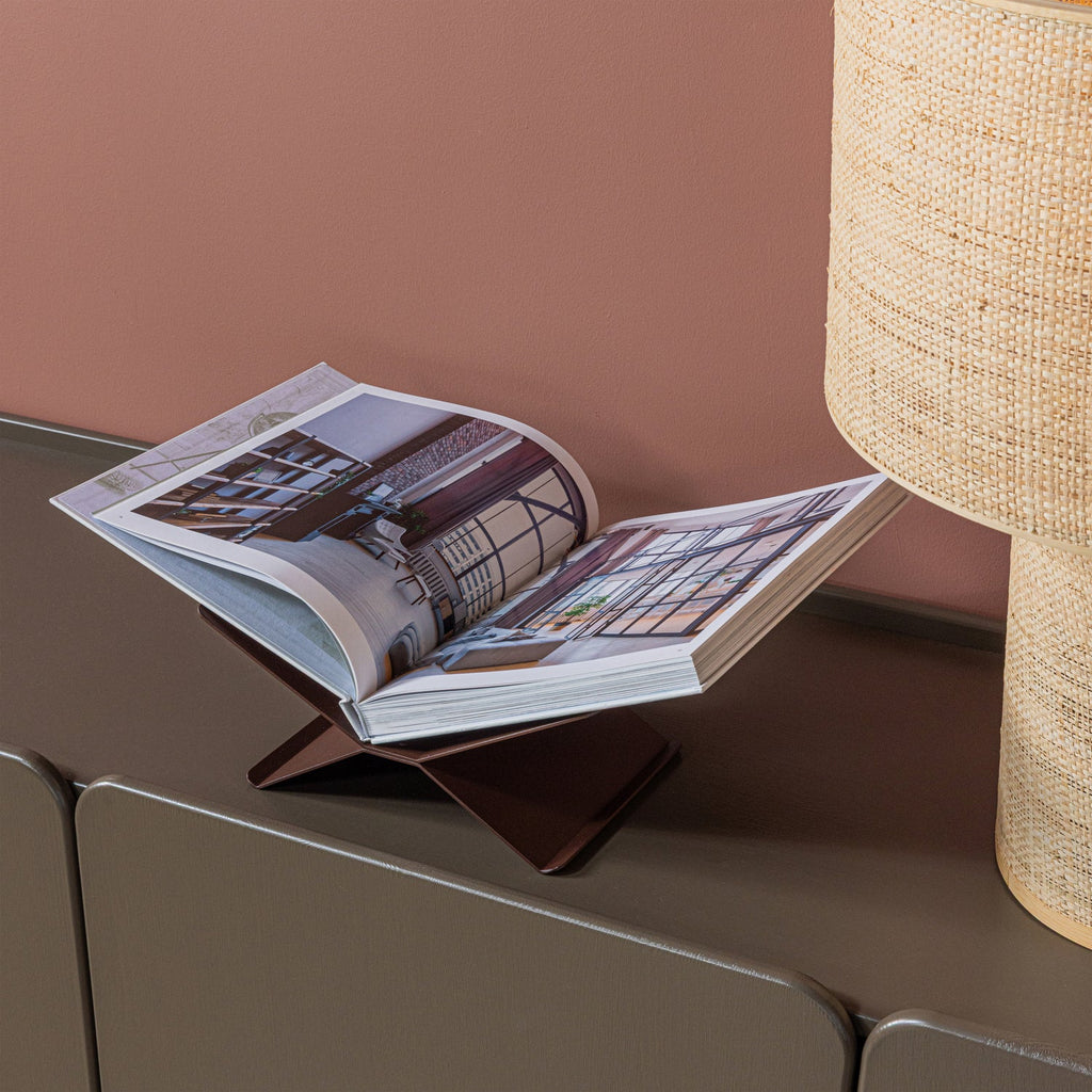 BROOK BOOK STAND LANDSCAPE METAL DARK BROWN