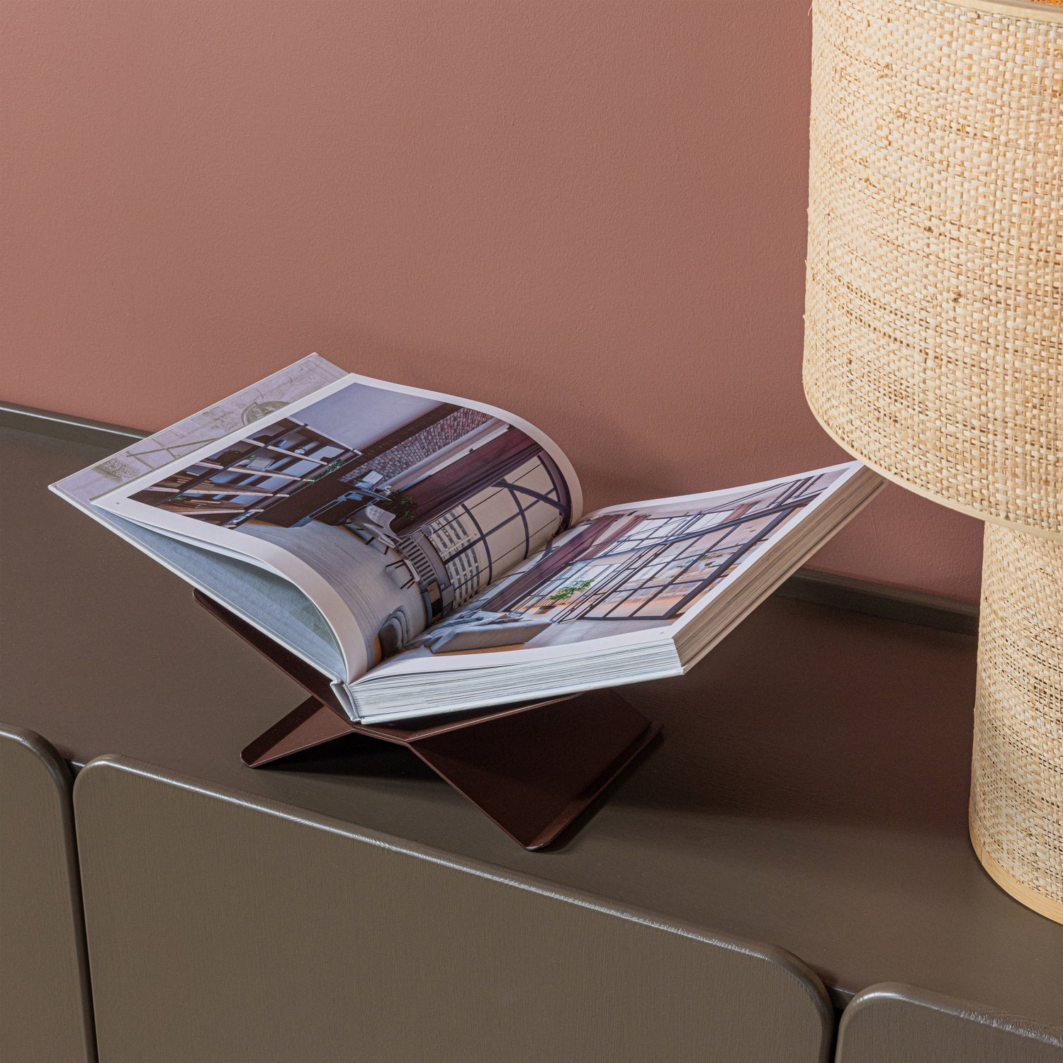 BROOK BOOK STAND LANDSCAPE METAL DARK BROWN