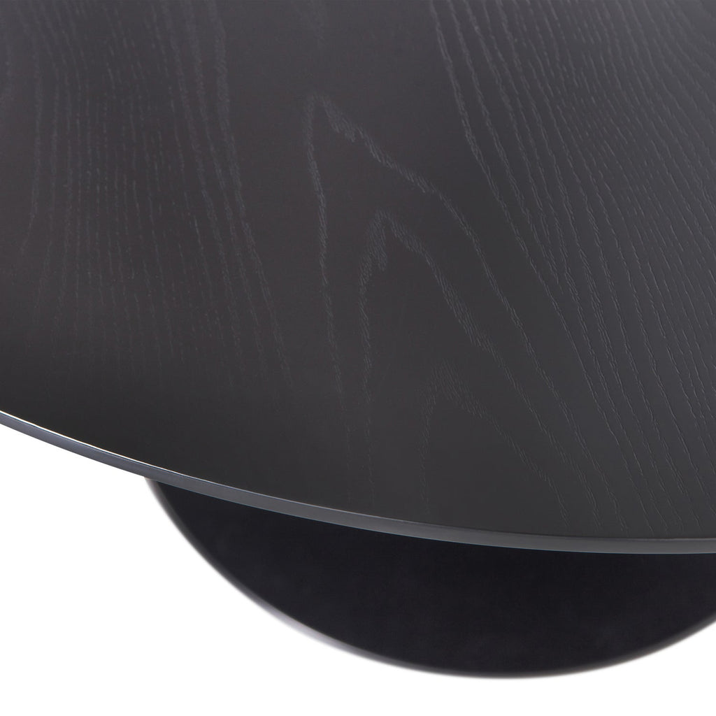 SAMMY DINING TABLE TRUMPET BASE ROUND MDF BLACK O120CM