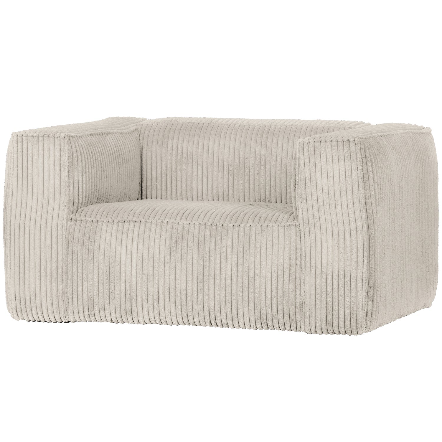 BEAN ARMCHAIR RIB FABRIC NATURAL
