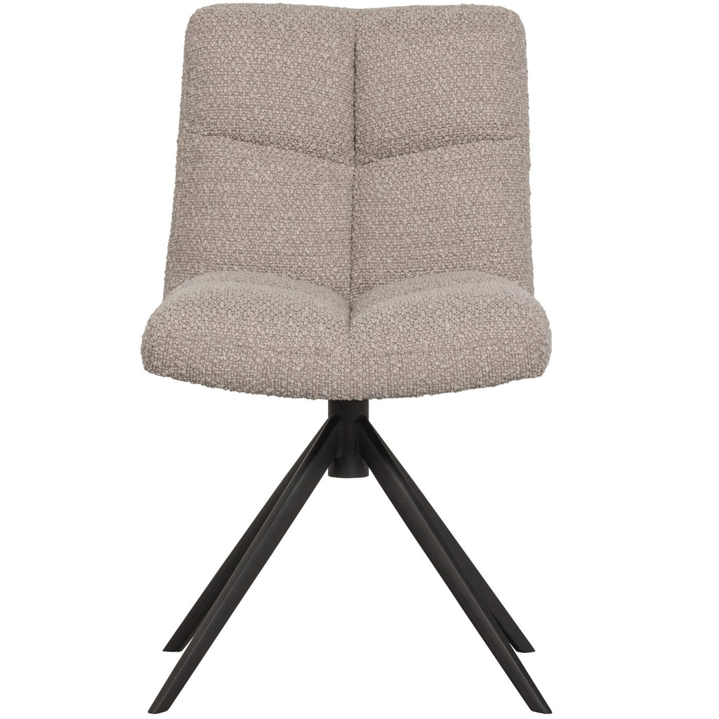 VINNY SWIVEL DINING CHAIR BOUCLE SAND
