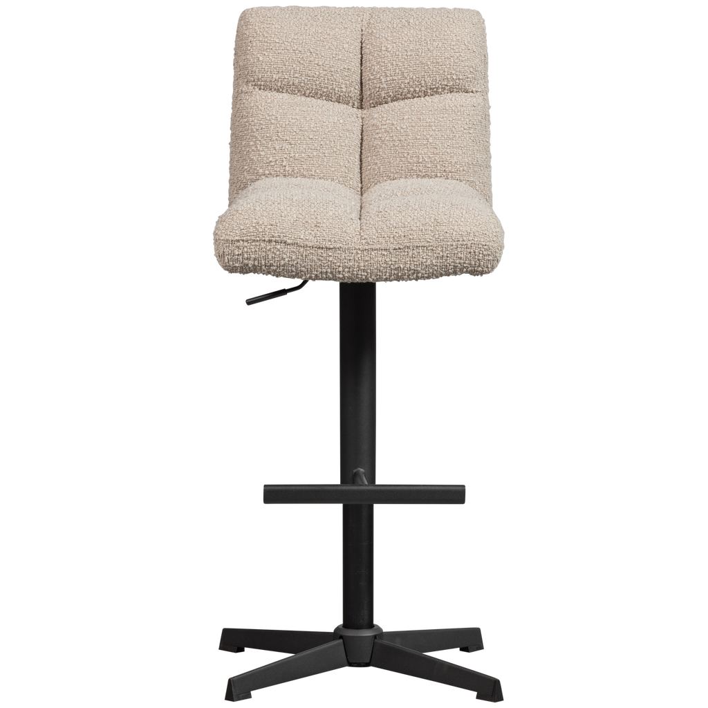 VINNY SWIVEL BAR STOOL BOUCLE SAND
