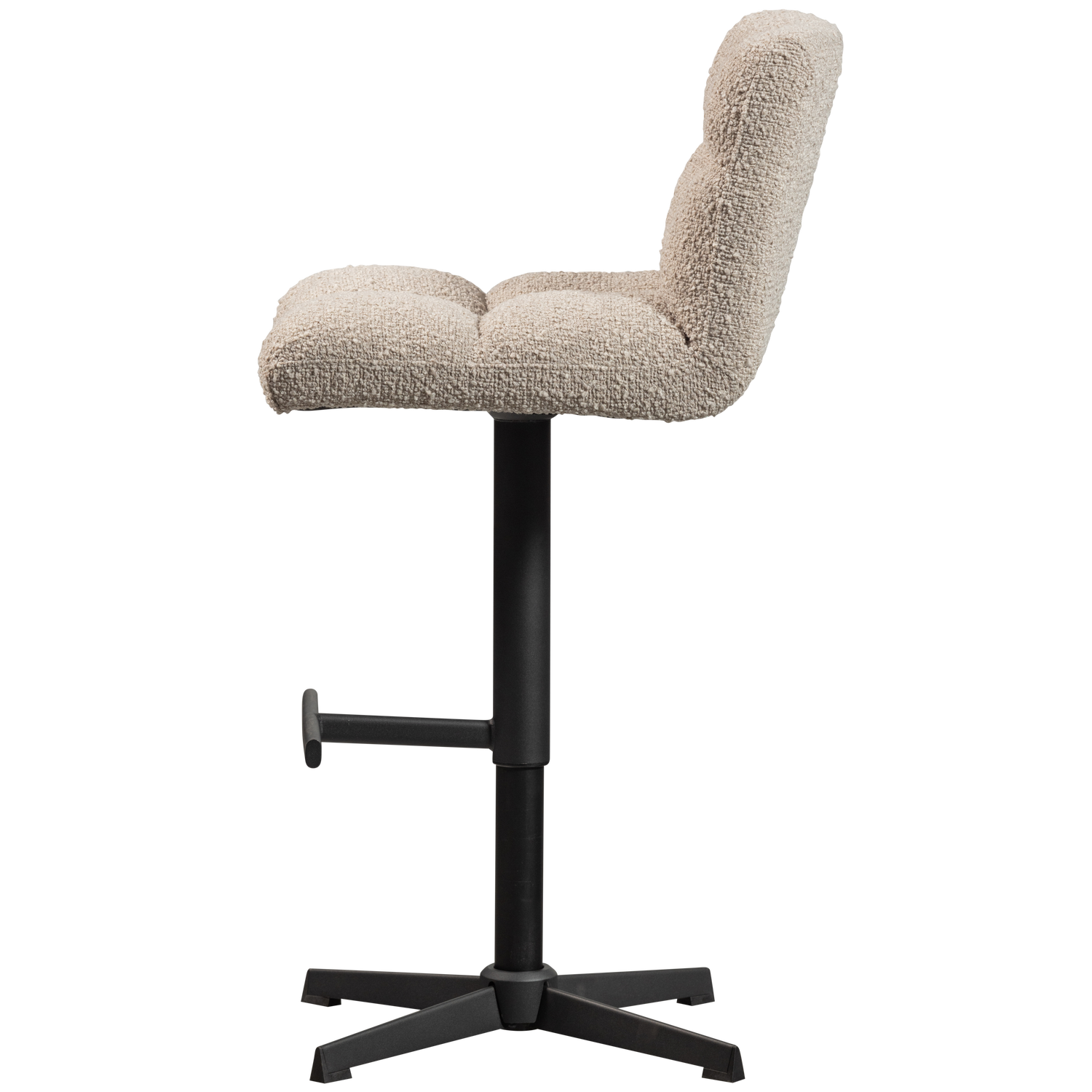 VINNY SWIVEL BAR STOOL BOUCLE SAND
