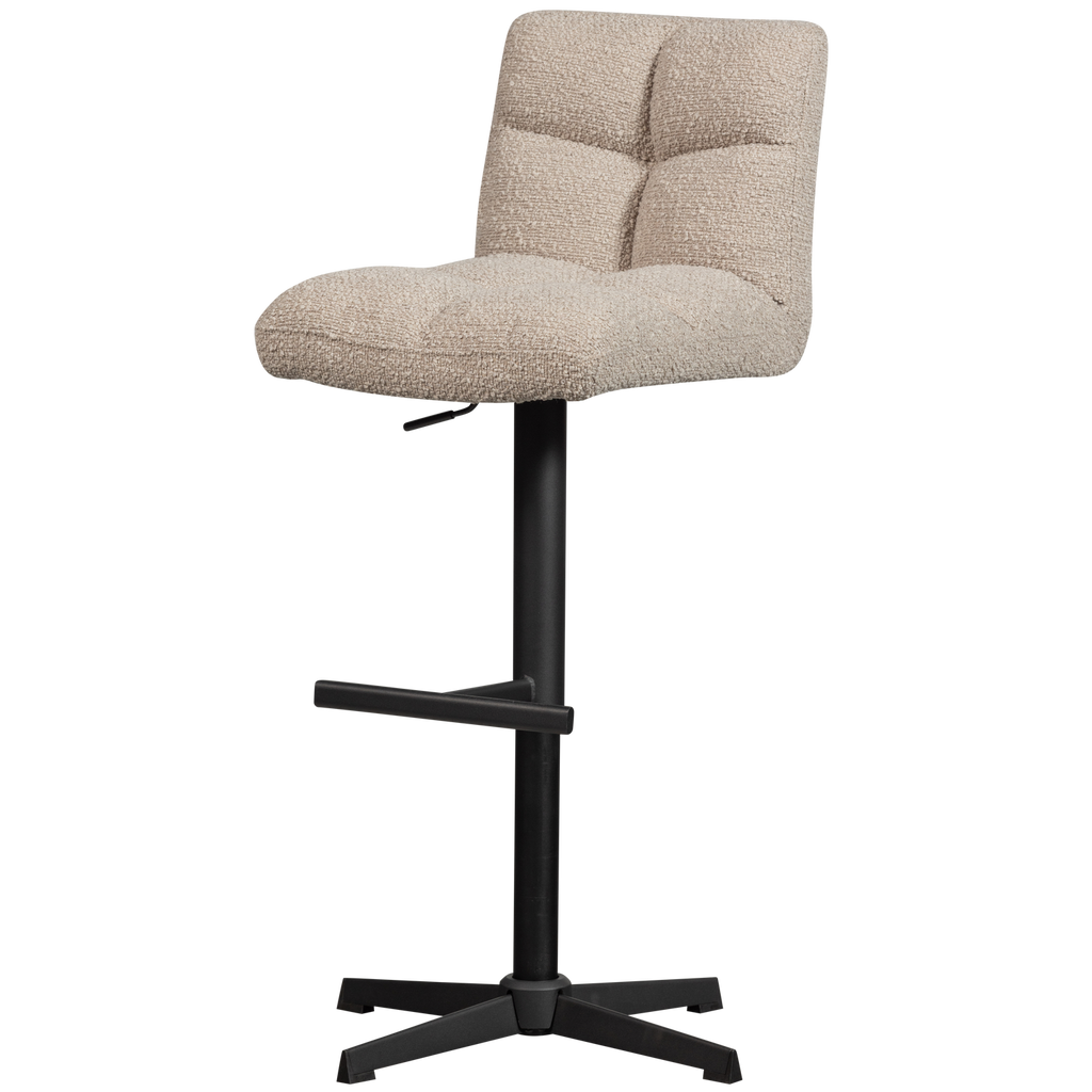 VINNY SWIVEL BAR STOOL BOUCLE SAND