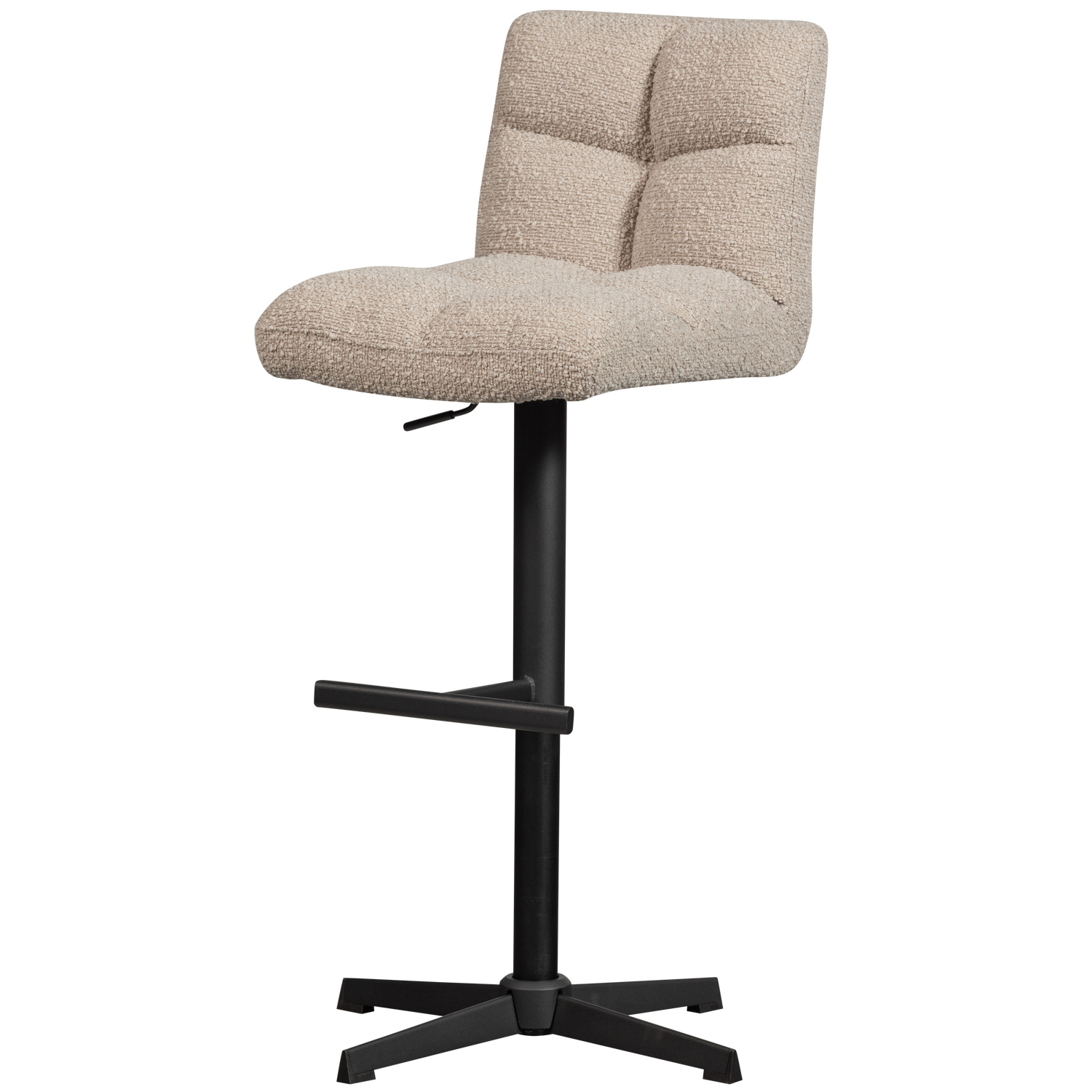 VINNY SWIVEL BAR STOOL BOUCLE SAND