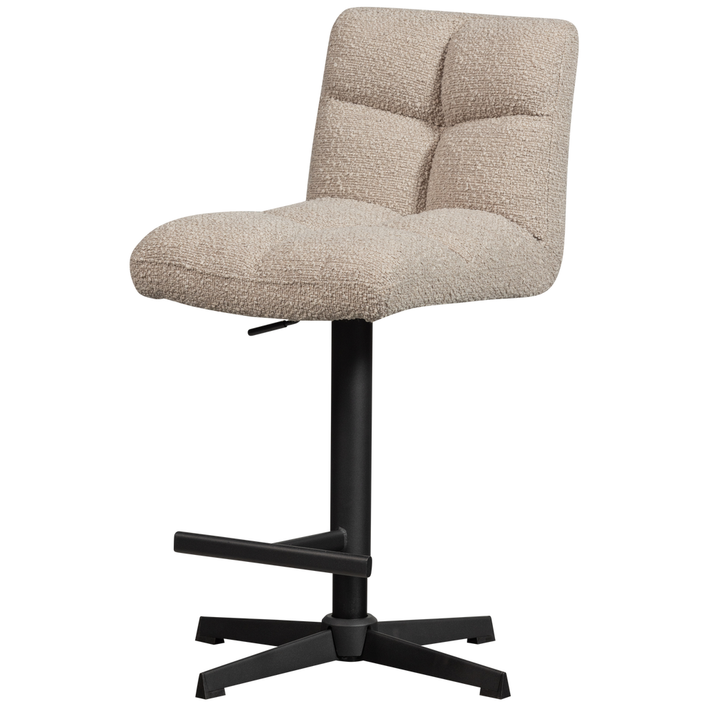 VINNY SWIVEL BAR STOOL BOUCLE SAND