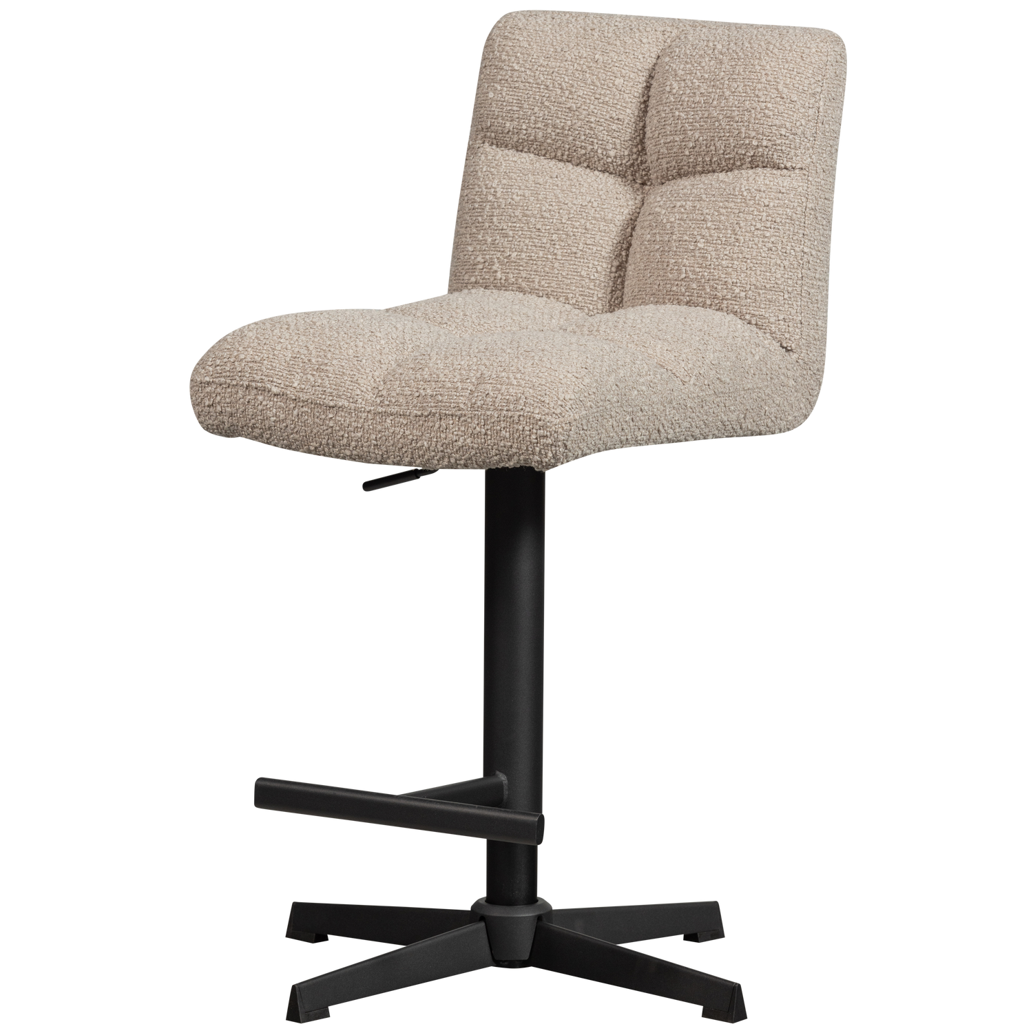 VINNY SWIVEL BAR STOOL BOUCLE SAND
