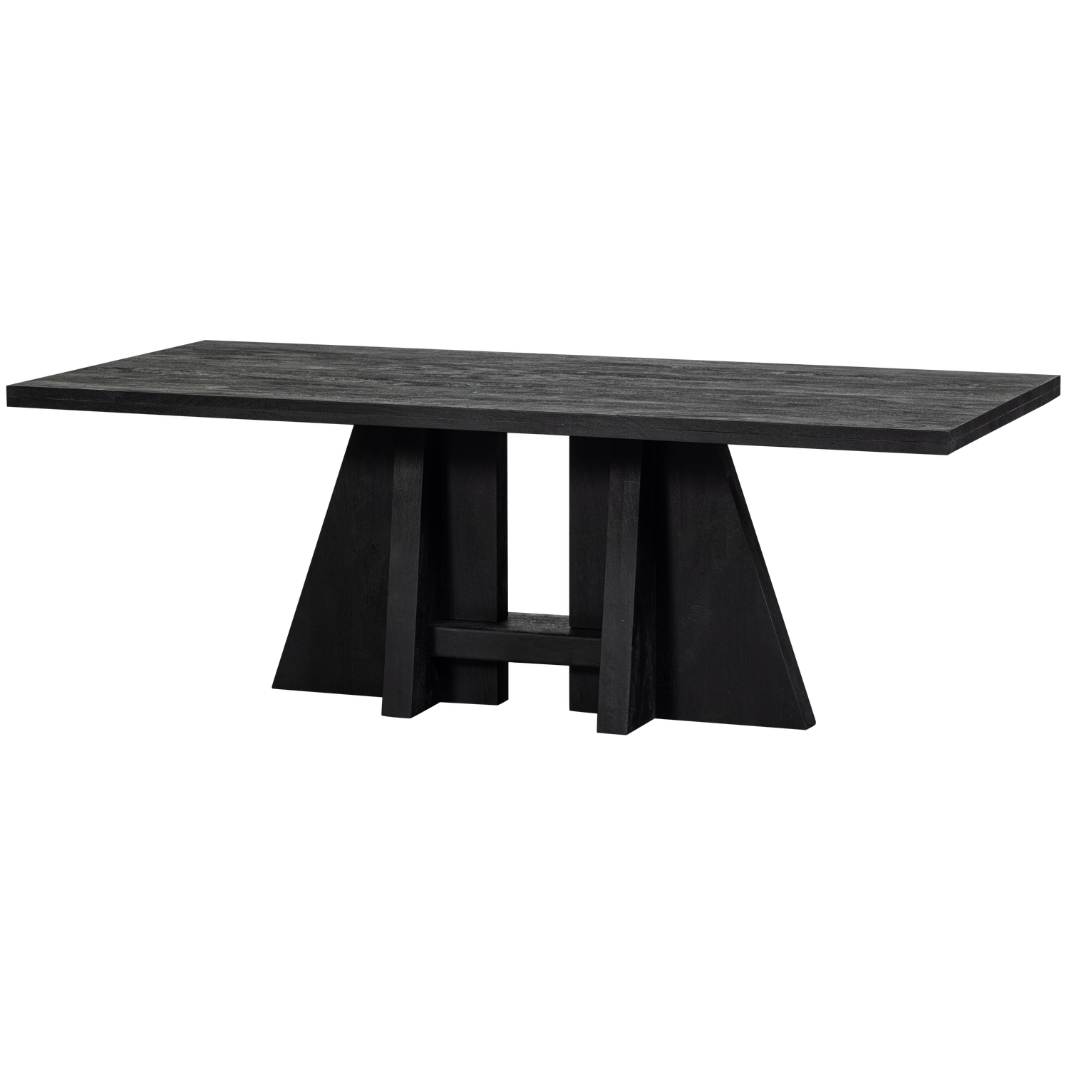 KEAN DINING TABLE WITH CENTRE LEG MANGO WOOD BLACK 220x100CM