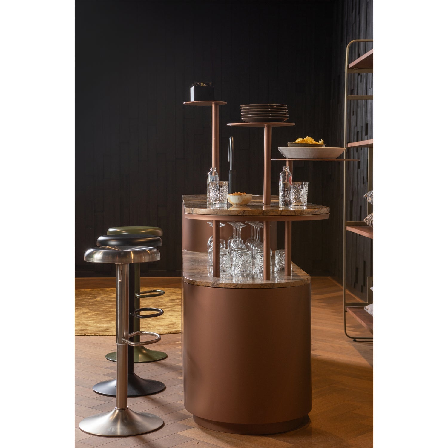 ISAAC BAR STOOL METAL BLACK