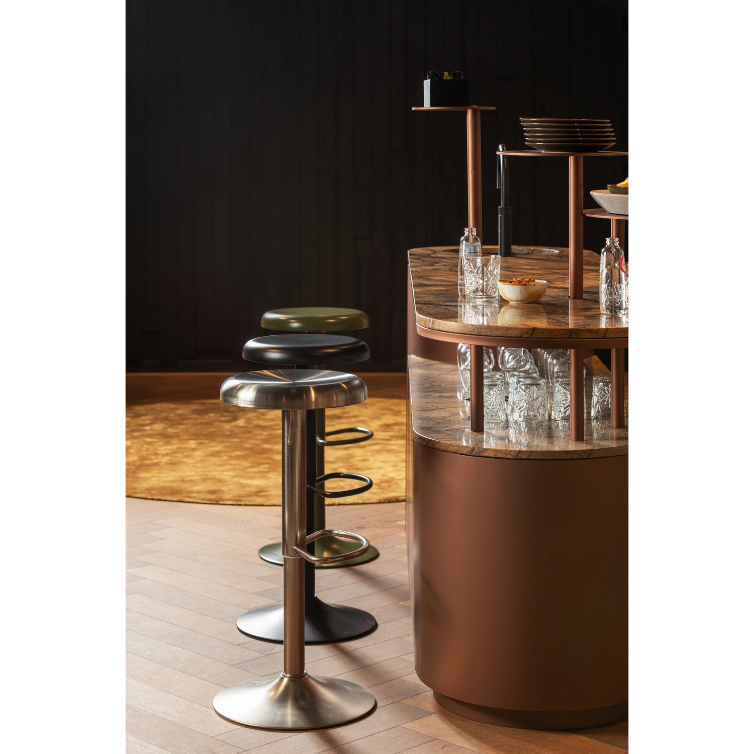 ISAAC BAR STOOL METAL BLACK