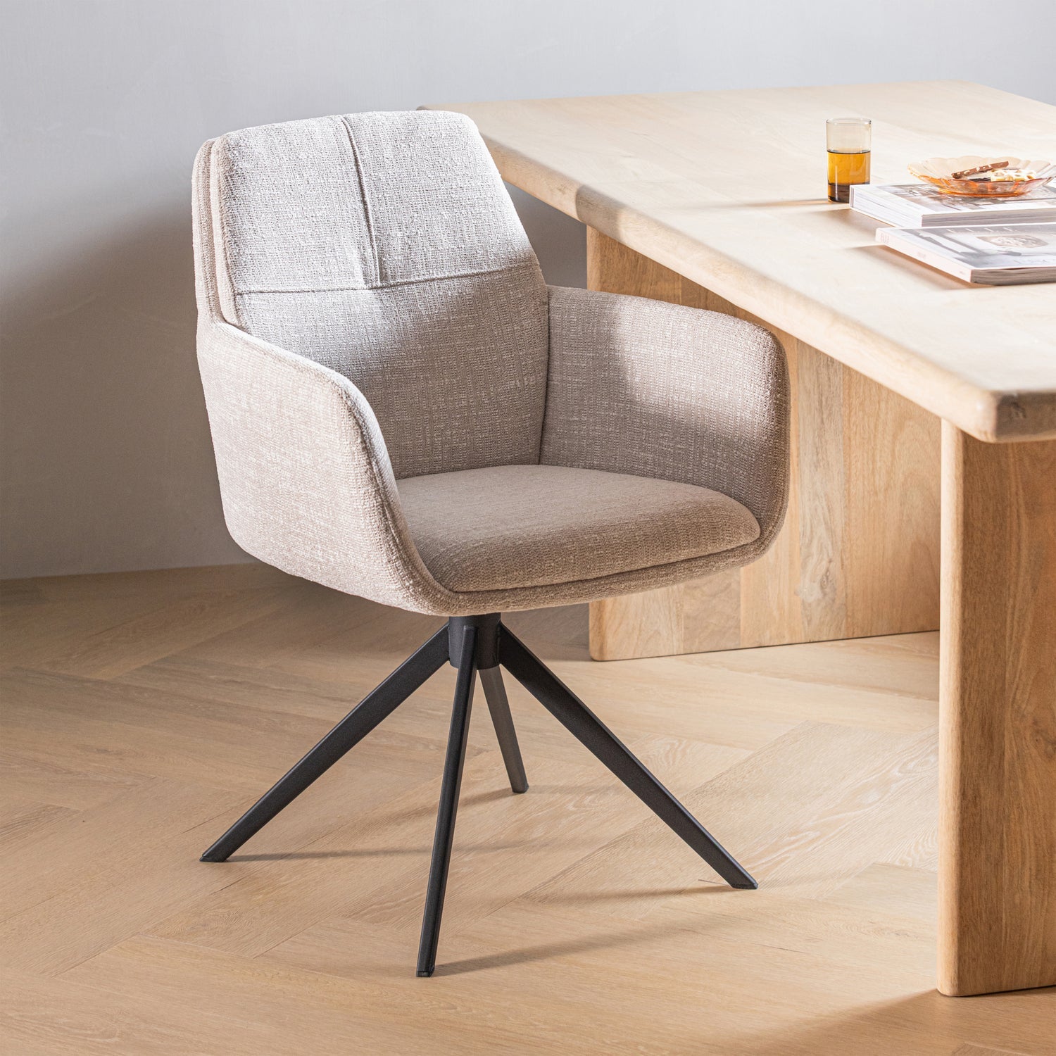 GRANT DINING CHAIR NATURAL MELANGE [fsc]