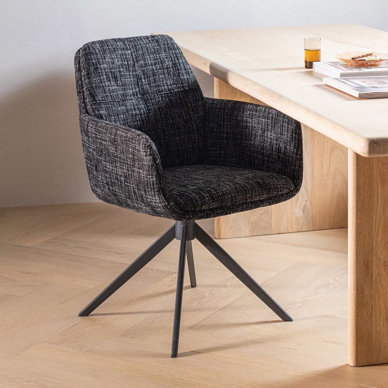 GRANT DINING CHAIR BLACK MELANGE [fsc]