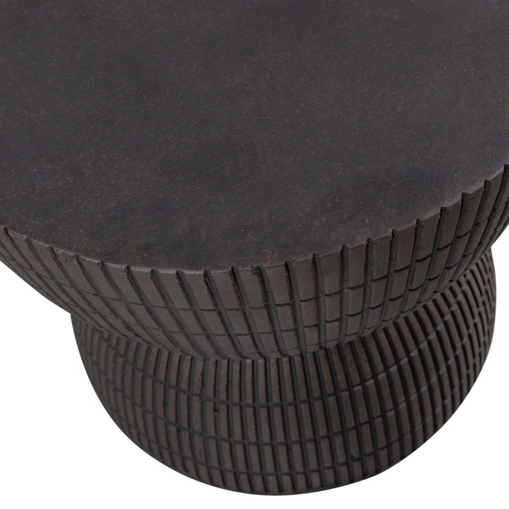 SAMSON COFFEE TABLE CONCRETE LOOK COFFEE 35xO40CM