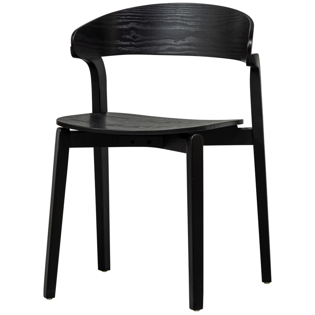 CRAS DINING CHAIR ASH VENEER BLACK