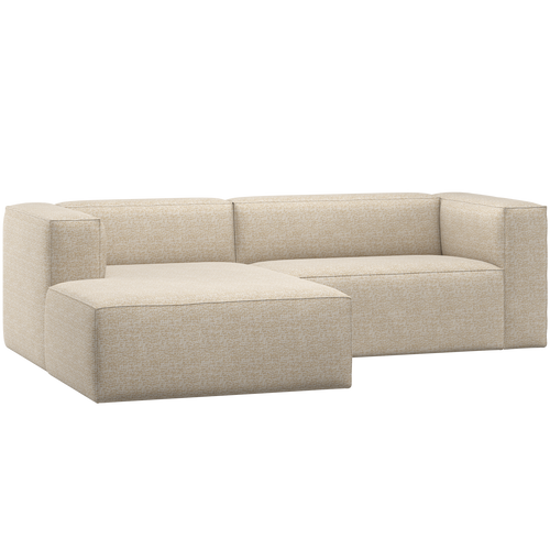 BEAN CHAISE LONGUE SOFA LEFT BEIGE MELANGE