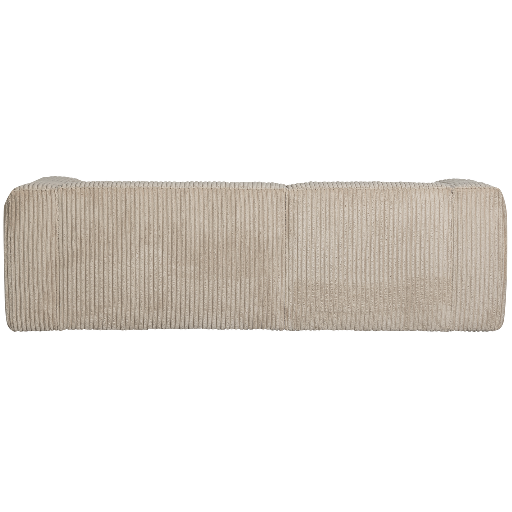 BEAN CHAISE LONGUE SOFA LEFT RIB FABRIC TRAVERTIN