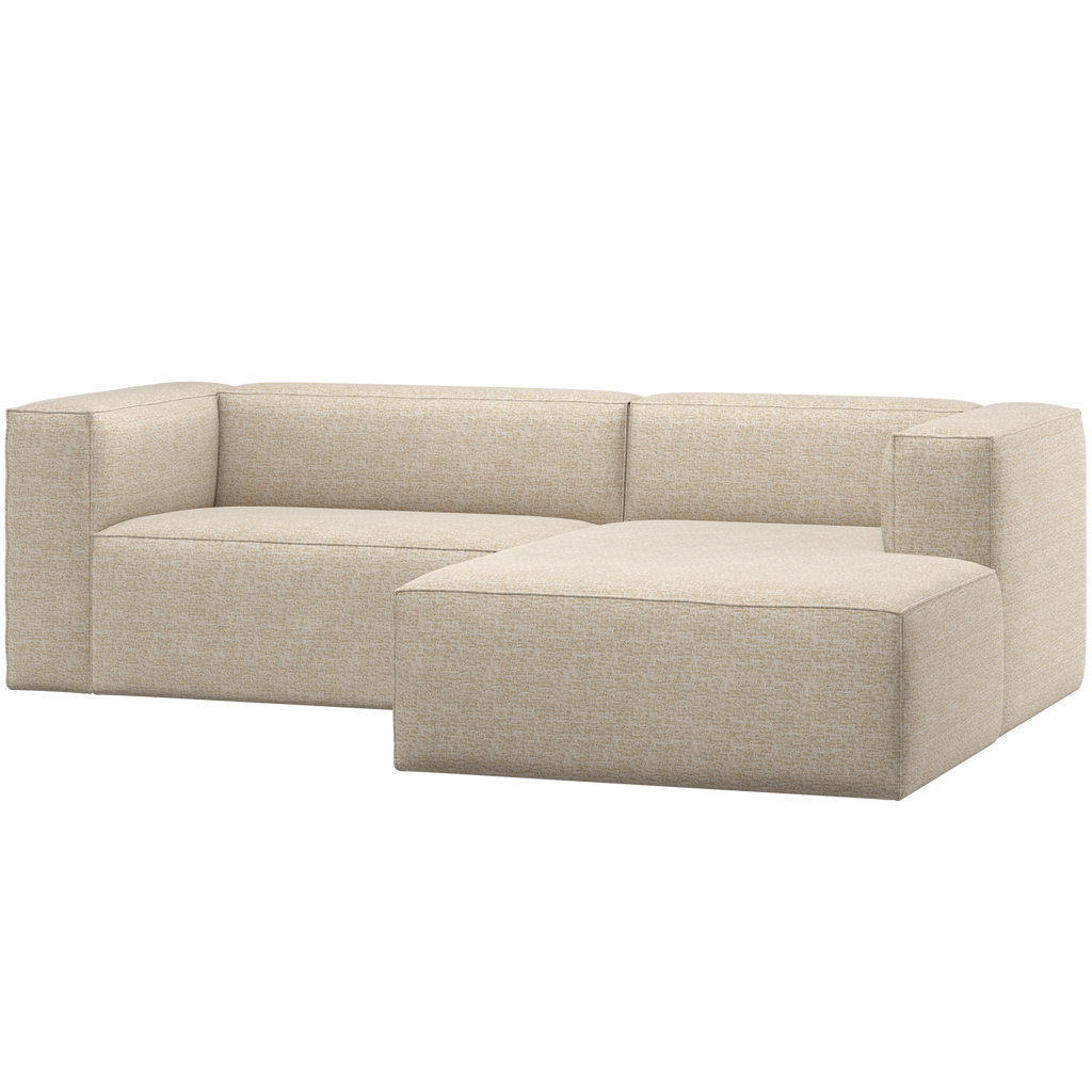 BEAN CHAISE LONGUE SOFA RIGHT BEIGE MELANGE