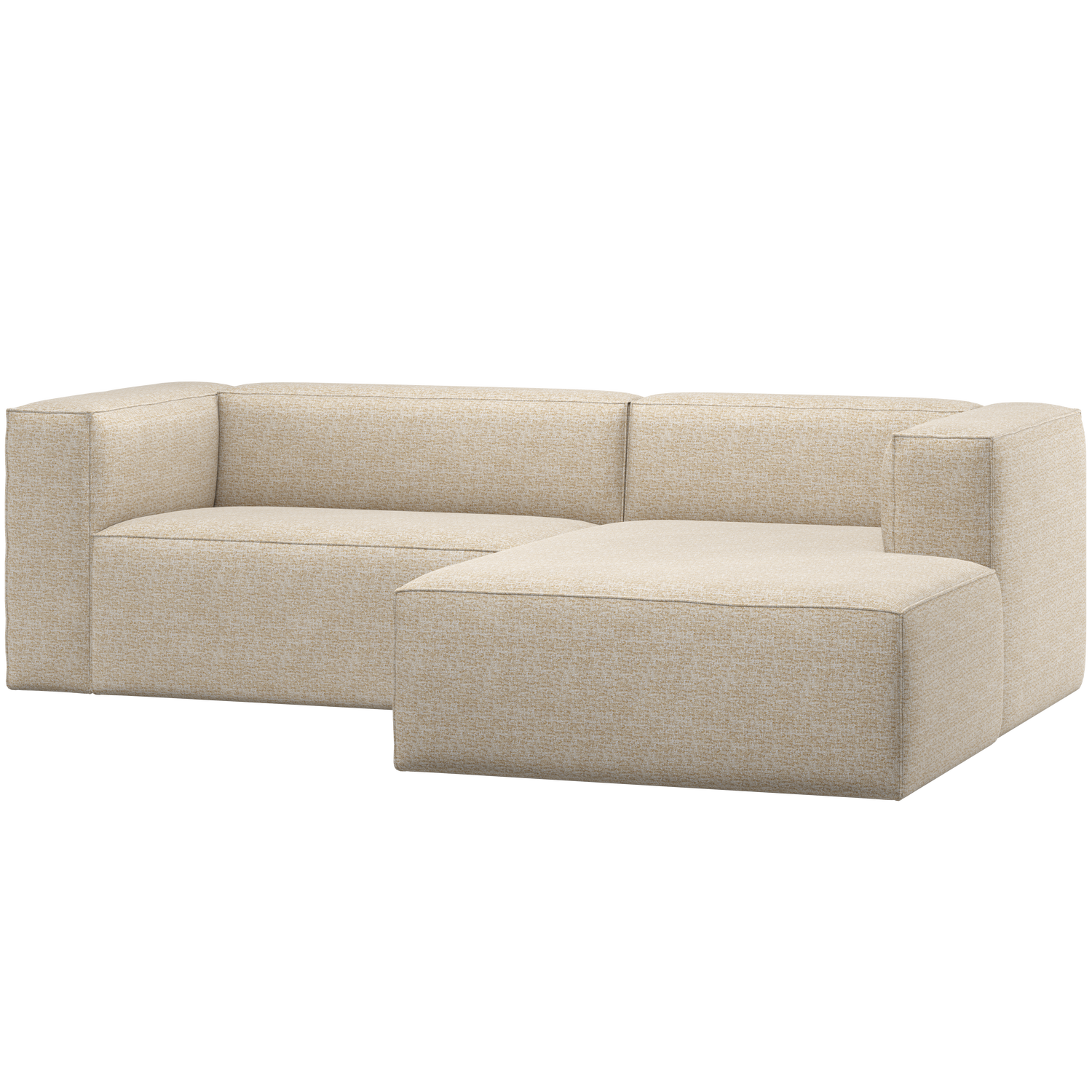 BEAN CHAISE LONGUE SOFA RIGHT BEIGE MELANGE