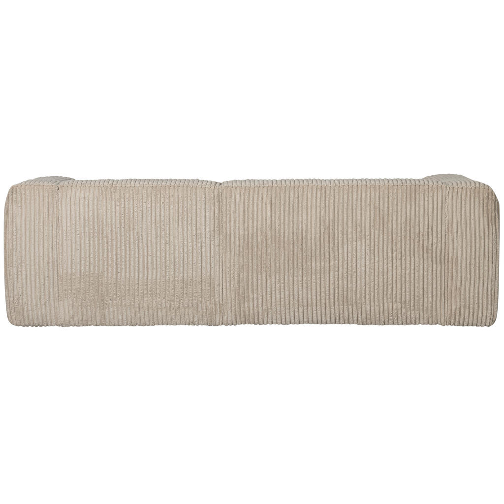 BEAN CHAISE LONGUE SOFA RIGHT RIB FABRIC TRAVERTIN