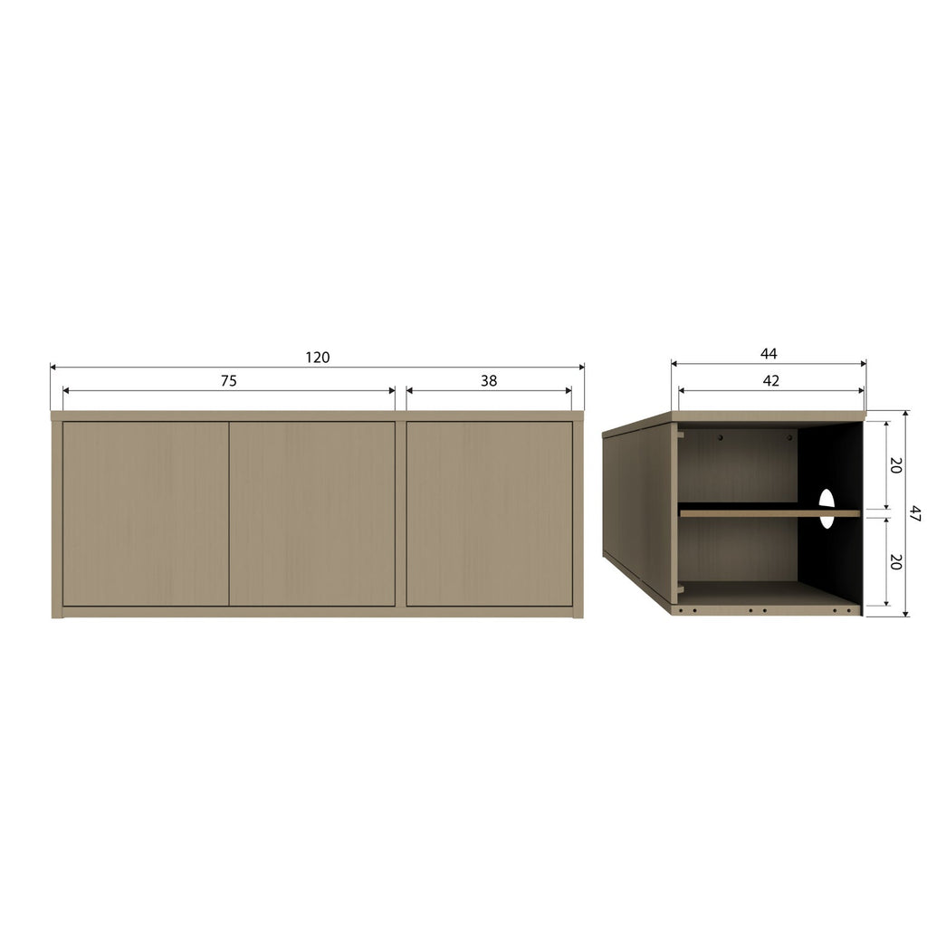 TURNER TV UNIT PINE MUD [fsc]