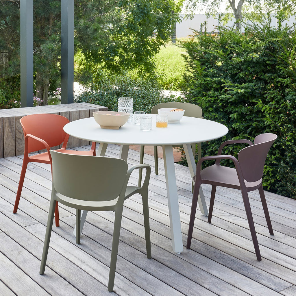 AUKE GARDEN TABLE ALUMINIUM MIST 75xO120CM