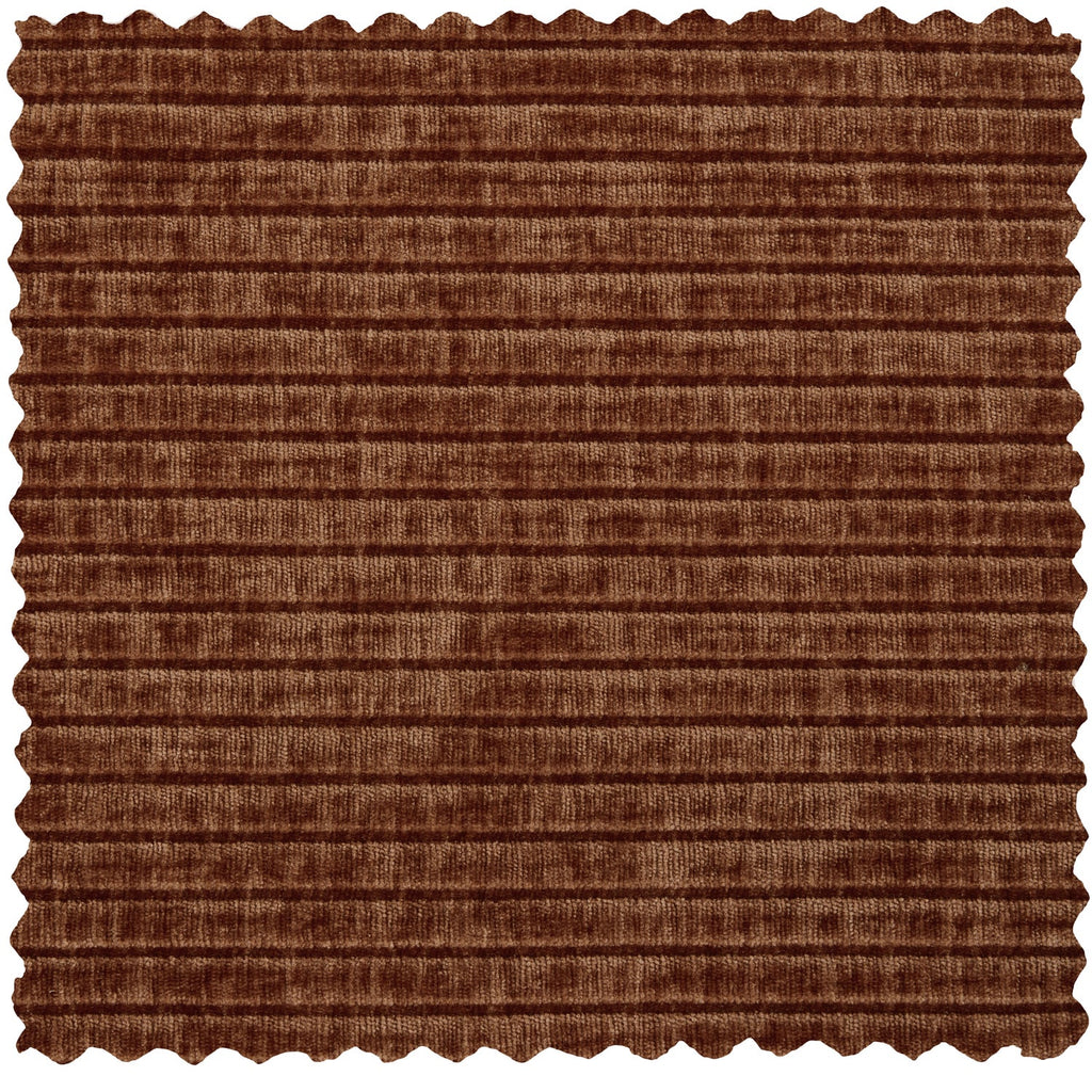 MOJO CORNER SOFA LEFT RIB FABRIC RUST BROWN