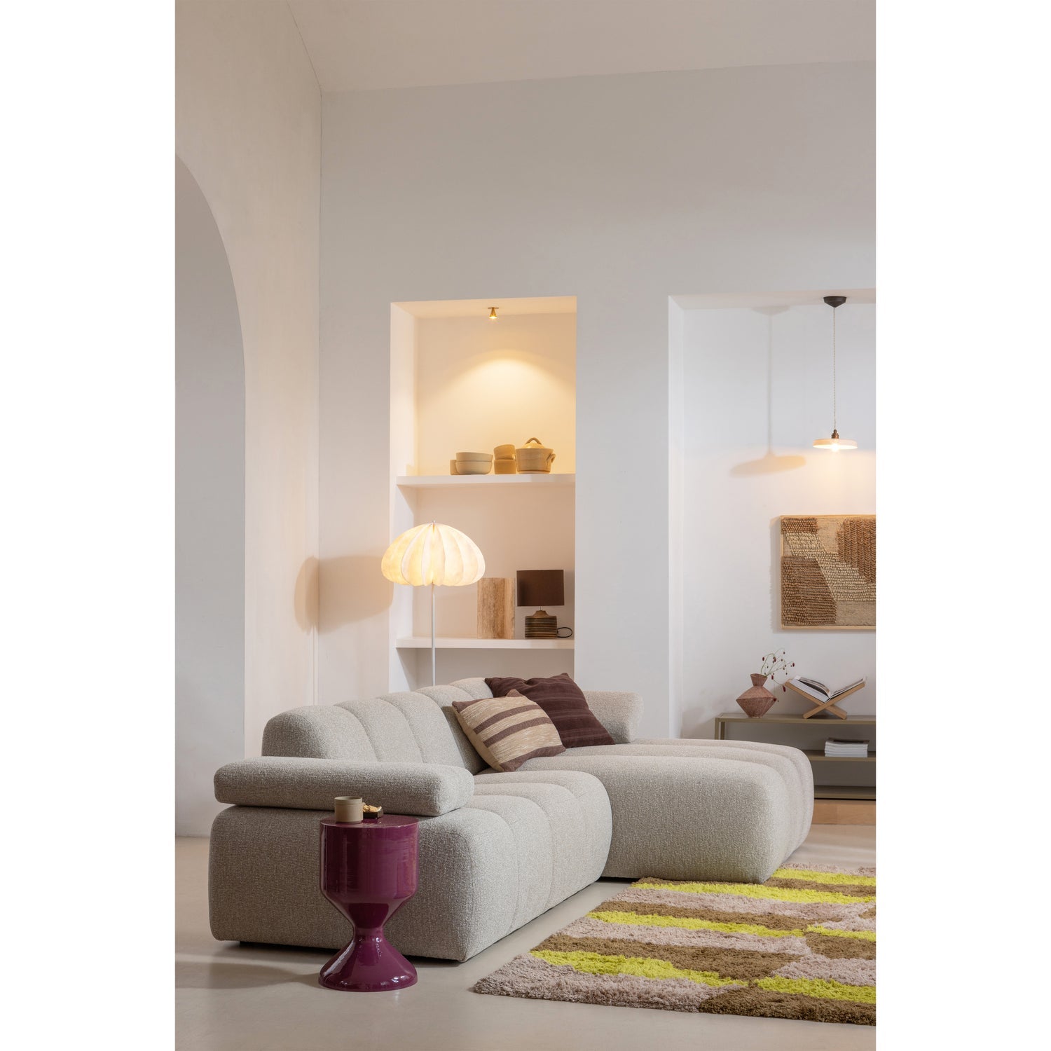 DALIA FLOOR LAMP TYVEK PAPER WHITE 150xO50CM