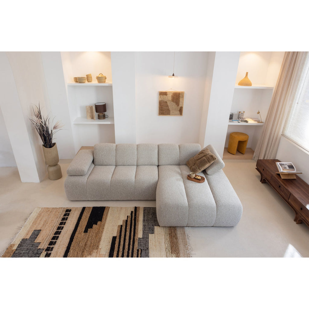 MOJO CHAISE LONGUE ELEMENT RIGHT BOUCLE BEIGE MELANGE