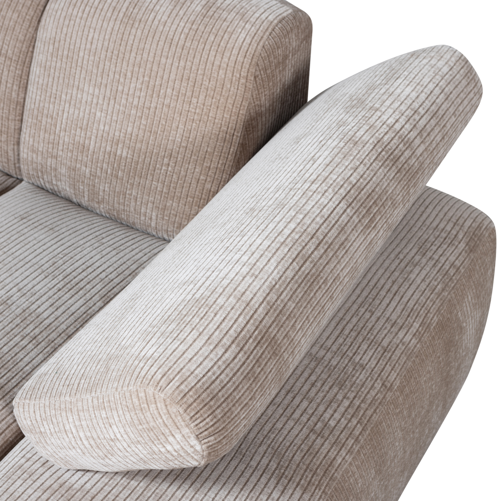 MOJO CHAISE LONGUE ELEMENT RIGHT RIB FABRIC DARK SAND