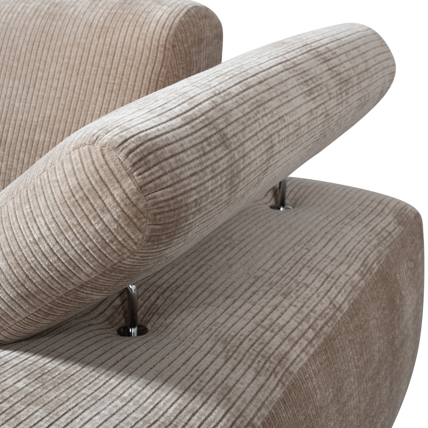 MOJO CHAISE LONGUE ELEMENT RIGHT RIB FABRIC DARK SAND