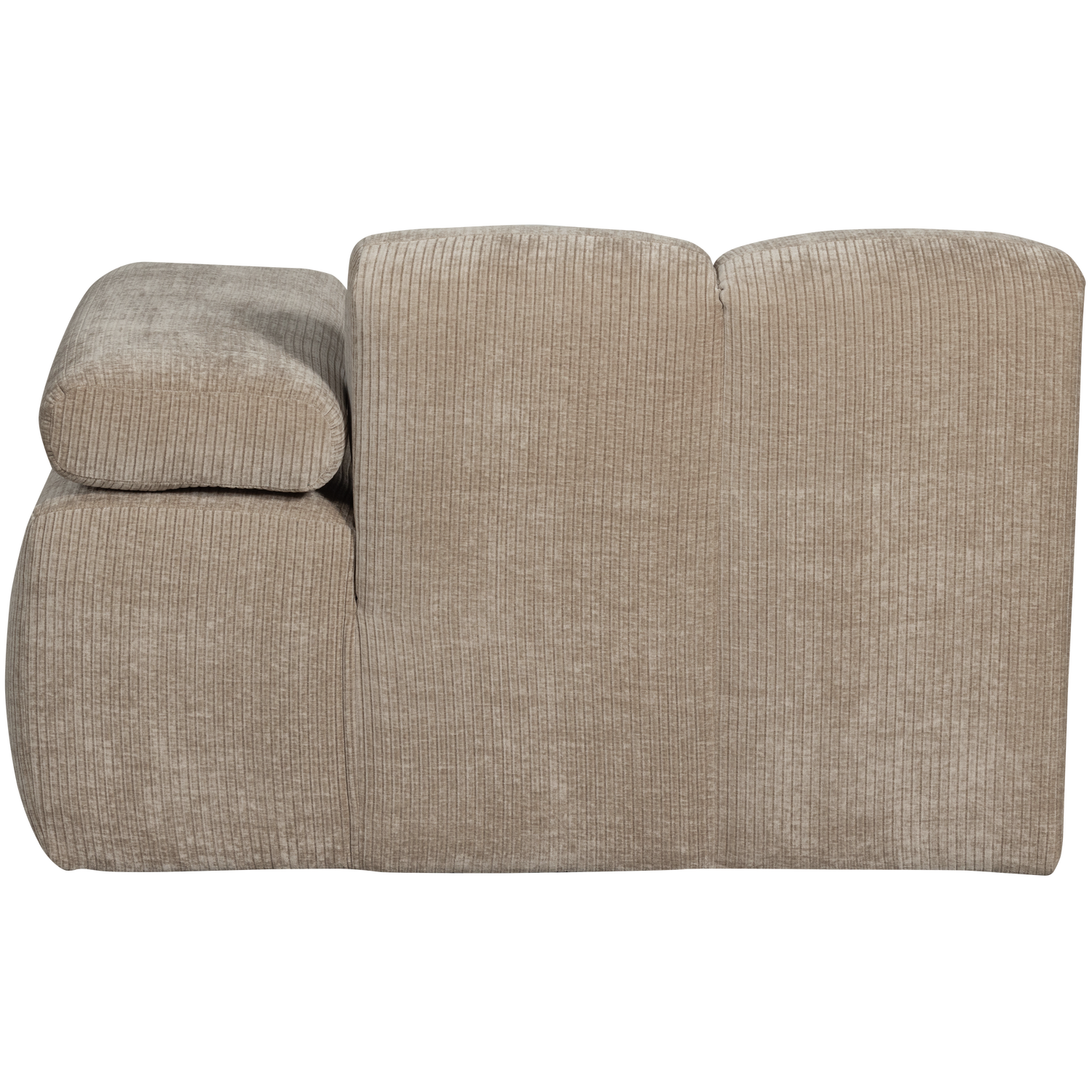 MOJO CHAISE LONGUE ELEMENT RIGHT RIB FABRIC DARK SAND
