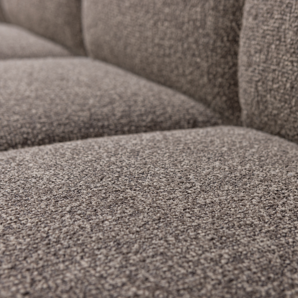 MOJO DINING BENCH 164 CM WITH BACKREST BOUCLE BROWN MELANGE