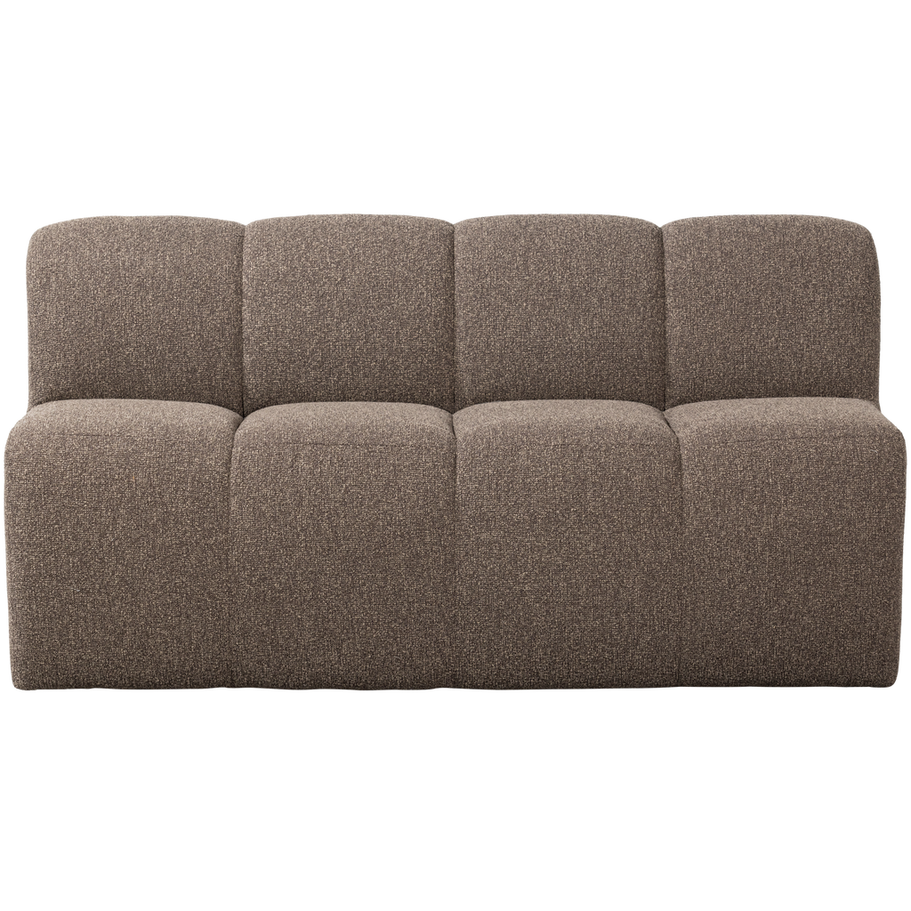 MOJO DINING BENCH 164 CM WITH BACKREST BOUCLE BROWN MELANGE