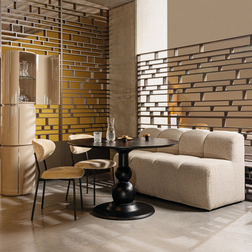 BLANCO DINING TABLE O120CM MANGO WOOD BLACK