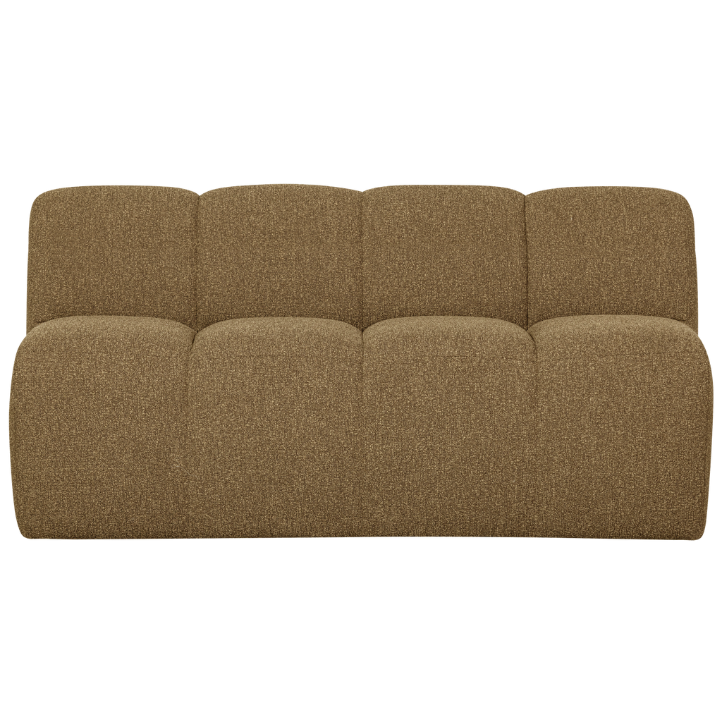 MOJO DINING BENCH 164CM BACKREST BOUCLE YELLOW/BROWN MELANGE