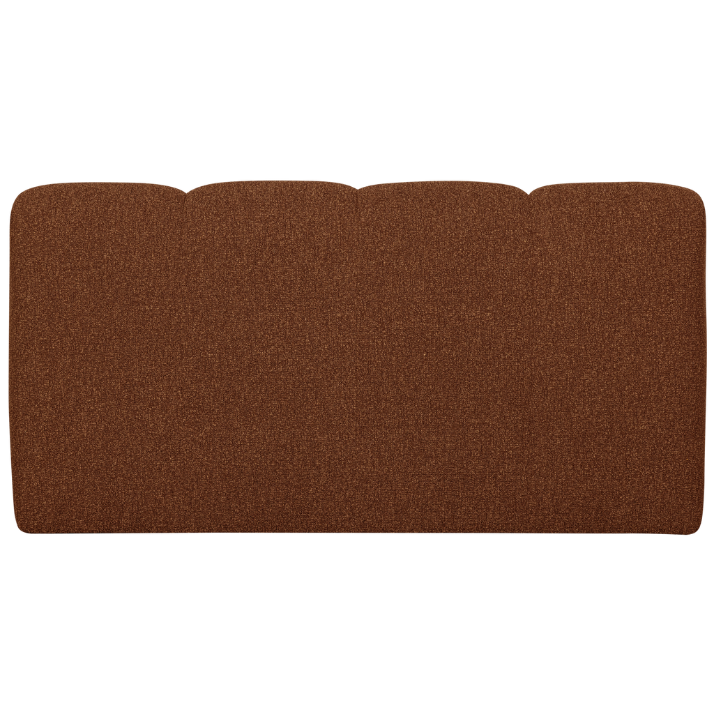 MOJO DINING BENCH 164 CM WITH BACKREST BOUCLE RUST BROWN MEL