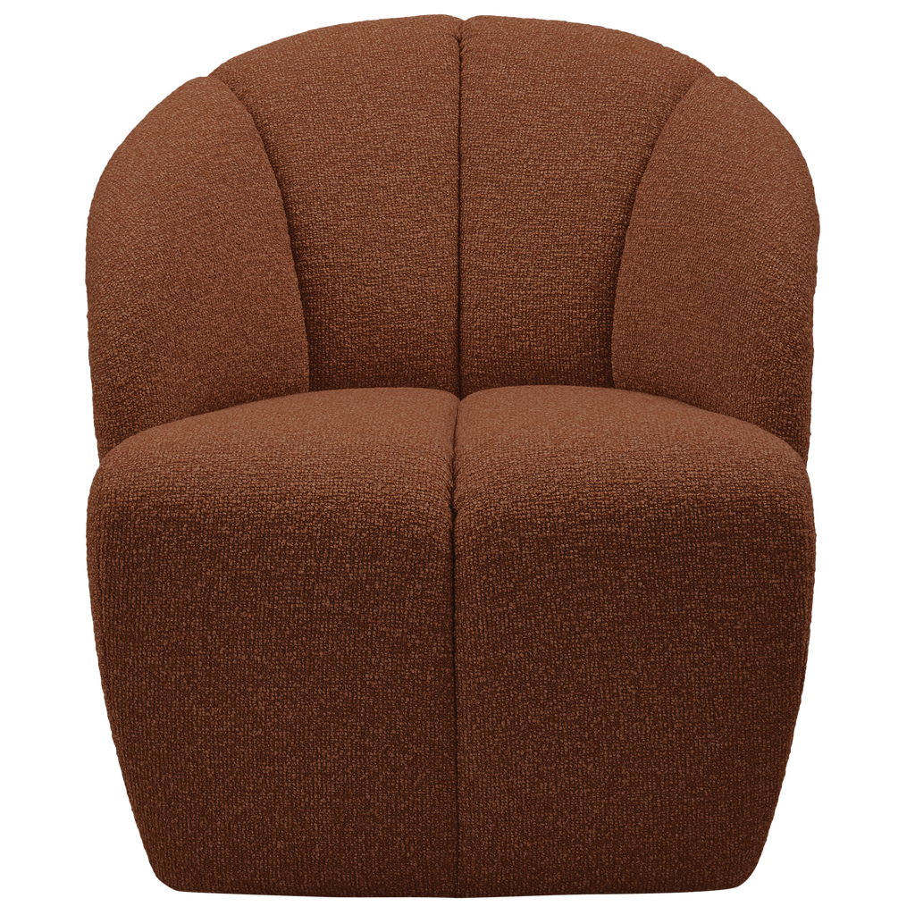 MOJO SWIVEL ARMCHAIR BOUCLE RUST BROWN MELANGE